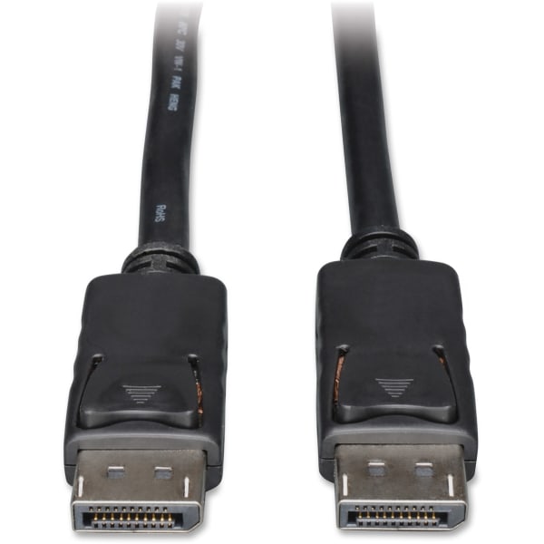Tripp Lite Display Port Monitor Cable With Latches, 6', Black, P580-006