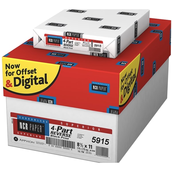 NCR Paper Appvion Superior Carbonless Copy Paper, 10 Reams, White, Letter (8.5in x 11in), 1250 Sheets Per Case, 22 Lb, 92 Brightness