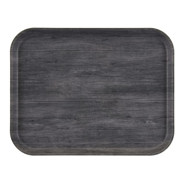 Cambro Rectangular Decor Series Camtrays, 7/8in x 14-1/16in, Charcoal, Set Of 12 Trays