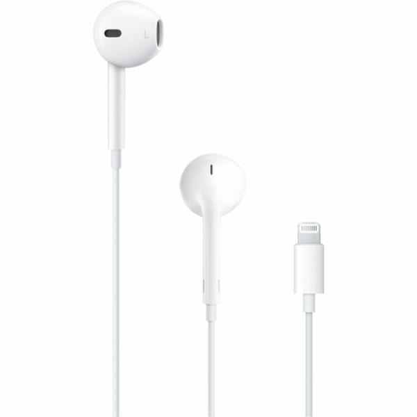 Apple EarPods (Lightning Connector) - Stereo - Lightning Connector - Wired - Earbud - Binaural - In-ear - White