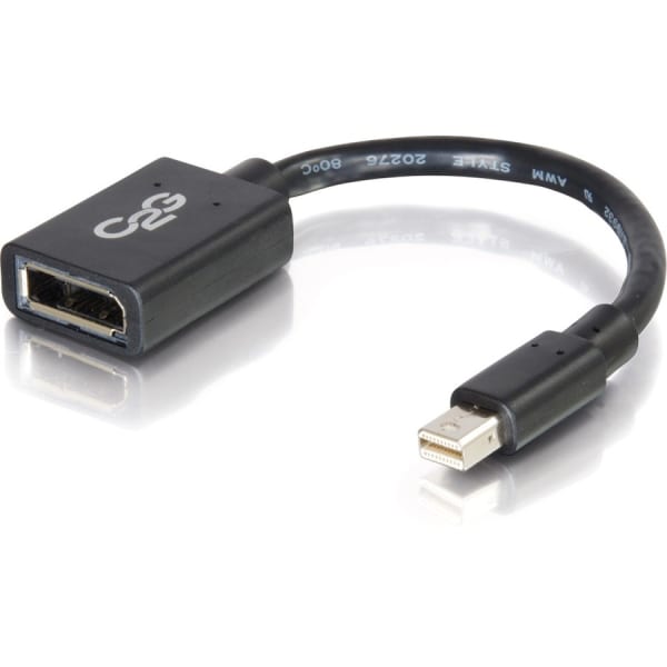C2G Mini DisplayPort to DisplayPort Adapter - 6in Mini DP t DVI Converter - DisplayPort  - 54303