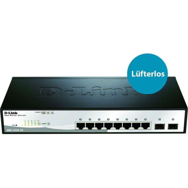 D-Link 10-Port Gigabit Web Smart Switch With 2 Gigabit SFP Ports