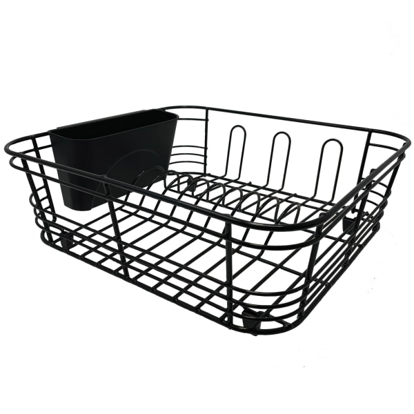 Better Houseware 2-Piece Dish Drainer, 5inH x 13inW x 14-1/2inD, Black