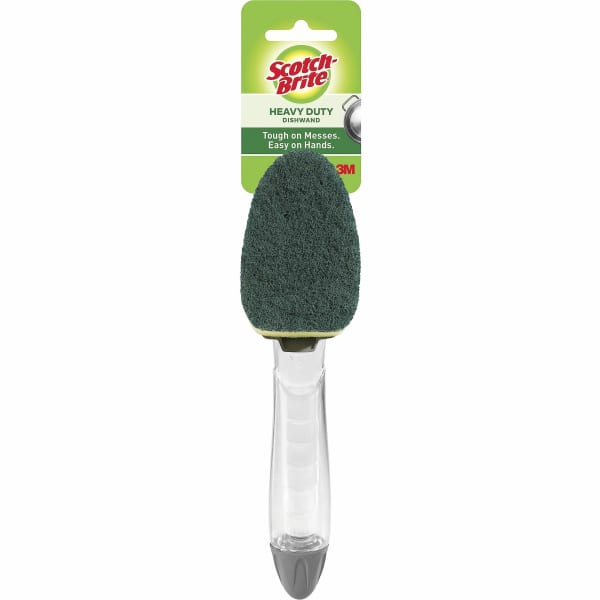 Scotch-Brite Heavy-Duty Dishwand - 4 / Carton - Plastic - Green