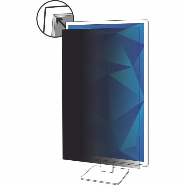 3M Privacy Filter for Monitors, 21.5in Full Screen, 16:9 Aspect Ratio, Reduces Blue Light, Anti-Glare