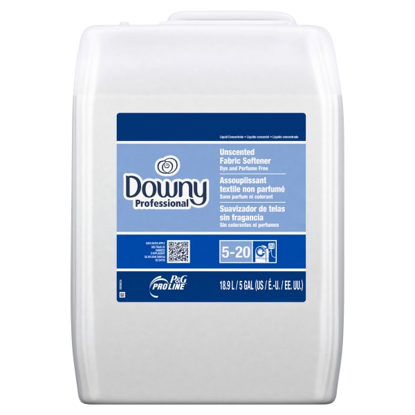 Downy Professional Fabric Softener, Unscented, 5 Gallon