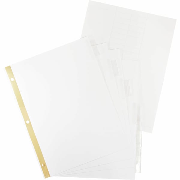 Business Source Tear-resistant Clear Tab Index Dividers - 8 Tab(s) - 8.5in Divider Width x 11in Divider Length - Letter - White Divider - Clear Tab(s) - 100% Recycled - Tear Resistant - 8 / Set