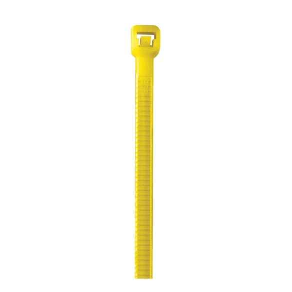 Partners Brand Colored Cable Ties, 40 Lb, 8in, Yellow, Case Of 1,000 Ties