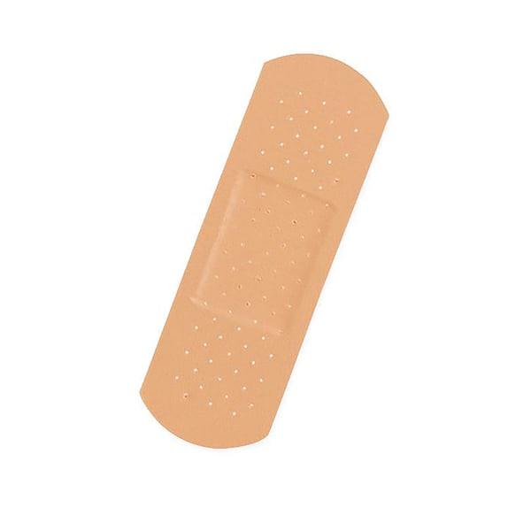 Medline Plastic Adhesive Bandages - - 1in Width x 3in Length - Tan - 100 / Box