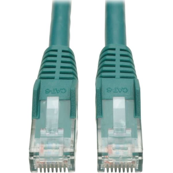 Tripp Lite Cat6 GbE Gigabit Ethernet Snagless Molded Patch Cable UTP Green RJ45 M/M 6in 6in - Category 6 - 128 MB/s - 5.91in - Green