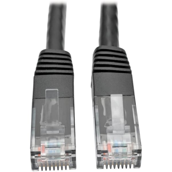 Tripp Lite Cat6 Gigabit Molded Patch Cable RJ45 M/M 550MHz 24 AWG Black 3ft - Category 6  - N200003BK