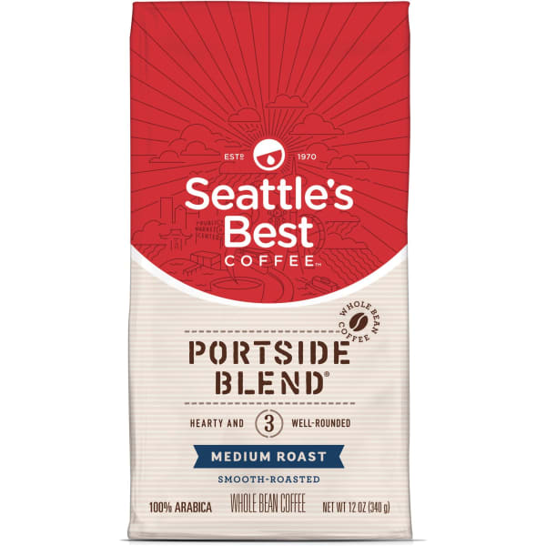 Seattles Best Coffee Whole Bean Coffee, Level 3, Light Roast, 12 Oz Per Bag
