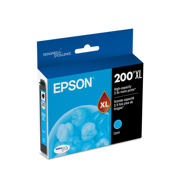 Epson 200XL DuraBrite Cyan Ultra-High-Yield Ink Cartridge, T200XL220-S
