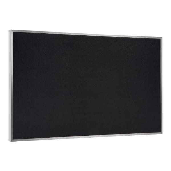 Ghent Rubber Bulletin Board, 36in x 46 1/2in, 90% Recycled, Black Aluminum Frame