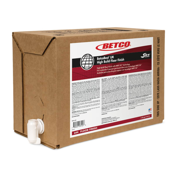 Betco BetcoBest LM Floor Finish, Unscented, 5 Gallon, Clear