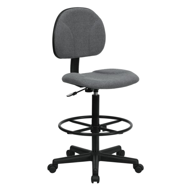 Flash Furniture Fabric Drafting Chair (Cylinders: 22.5ft"-27ft"H or 26ft"-30.5ft"H), Gray/Black
