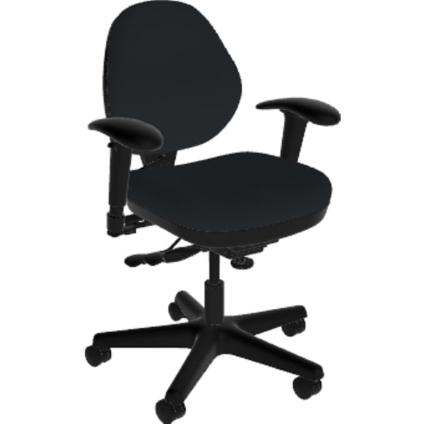 Sitmatic Goodfit Small Scale Ergonomic Low-Back Task Chair, 40inH, Black