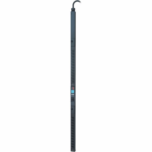 APC Rack PDU, 2G, metered, 0U, 30A, 100V to 120V, 24 NEMA 5-20R sockets - Metered - NEMA L5-30P - 24 x NEMA 5-20R - 100 V, 120 V - 2880 W - Overload Protection - 9.84 ft Cord Length - 0U - Vertical - Rack-mountable