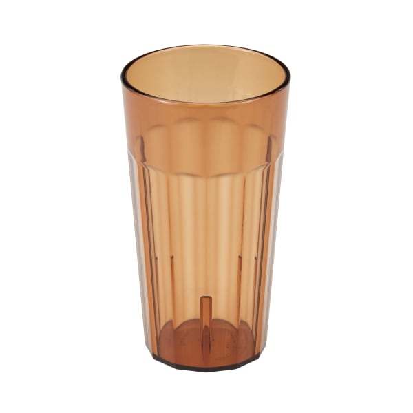 Cambro Newport Styrene Tumblers, 22 Oz, Amber, Pack Of 36 Tumblers