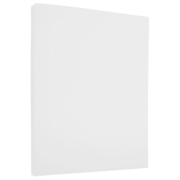 JAM Paper Strathmore 24 Lb Paper, 8-1/2in x 11in, Bright White Linen, Pack Of 100 Sheets