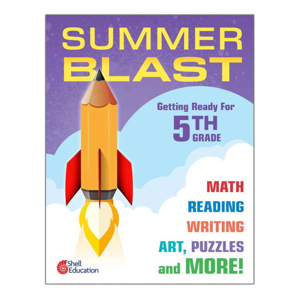 Shell Education Summer Blast Activity Book, Getting Ready For Grade 5