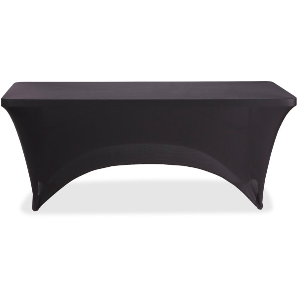 Iceberg Fabric Table Cover, 30in x 72in, Black