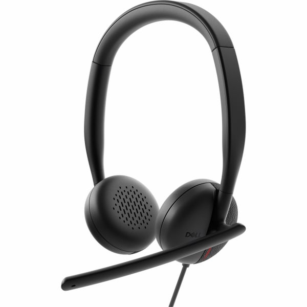 Dell Wired Headset - WH3024 - Microsoft Teams Certification - Stereo - USB Type C - Wired - 20 Hz to 20 kHz - On-ear, Over-the-head - Binaural - Ear-cup - 6.56 ft Cable - Uni-directional, Noise Cancelling Microphone - Noise Canceling
