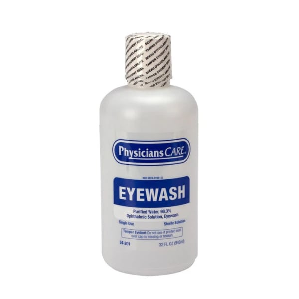 First Aid Only Eyewash Bottles, 32 Oz, Total Qty 12