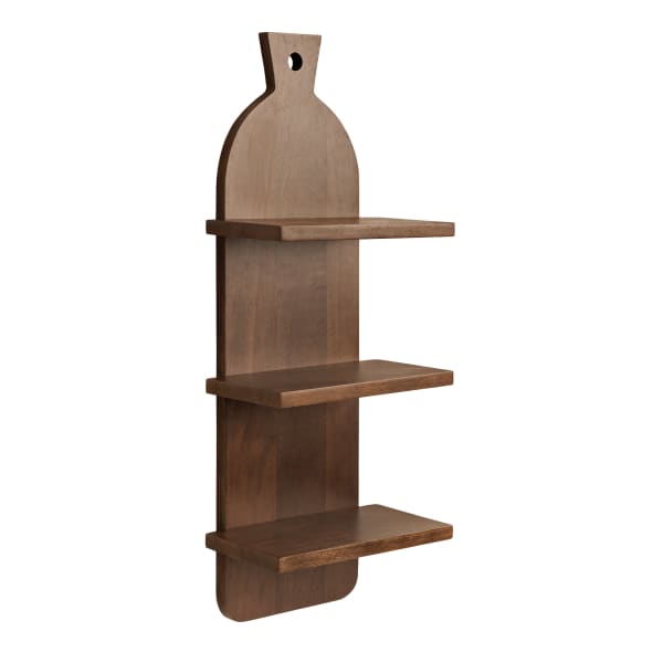 Kate and Laurel Braxton 3-Tier Wood Shelves, 32inH x 12inW x 7inD, Natural