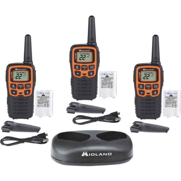 Midland X-TALKER T51X3VP3 Walkie Talkie Three Pack - 22 Radio Channels - 22 FRS - Upto 147840 ft - 38 Total Privacy Codes - T51X3VP3