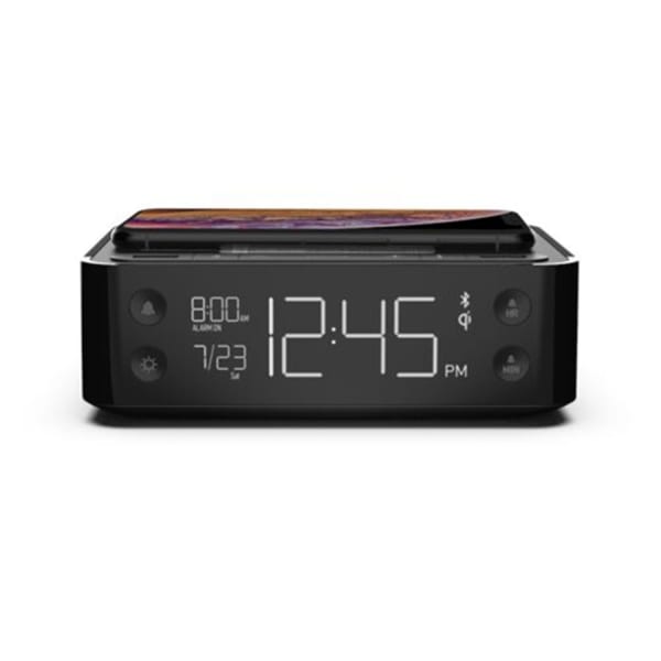 Nonstop Station A Alarm Clock, 2inH x 6-5/16inW x 4-1/2inD, Black