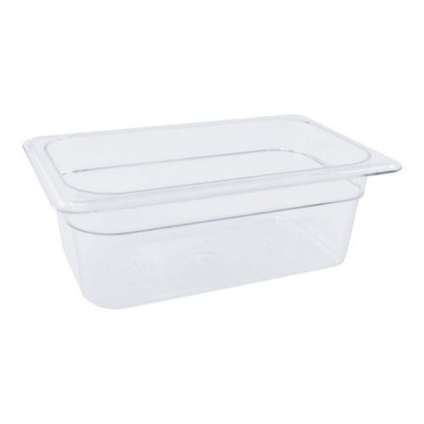 Cambro 1/4 Size Camwear Food Pan, 4in x 7in x 11in, Clear