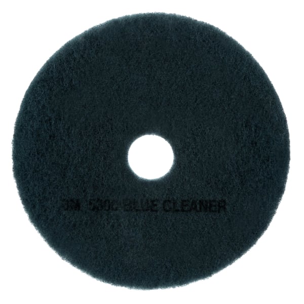 3M 5300 Blue Cleaner Floor Pads, 13in Diameter, Blue, Case Of 5