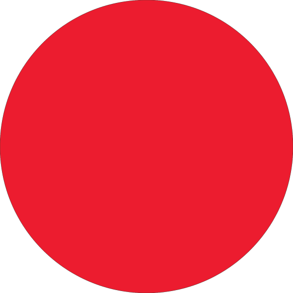 Tape Logic Removable Round Color Inventory Labels, DL611G, 1in, Fluorescent Red, Pack Of 500