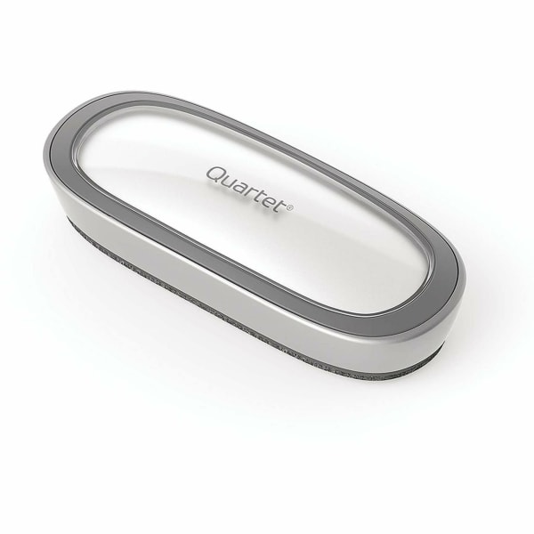 Quartet Dry-Erase Board Eraser, 2.38in x 6in, Silver