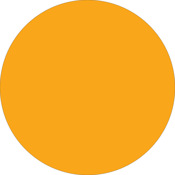 Tape Logic Removable Round Color Inventory Labels, DL611H, 1in, Fluorescent Orange, Pack Of 500