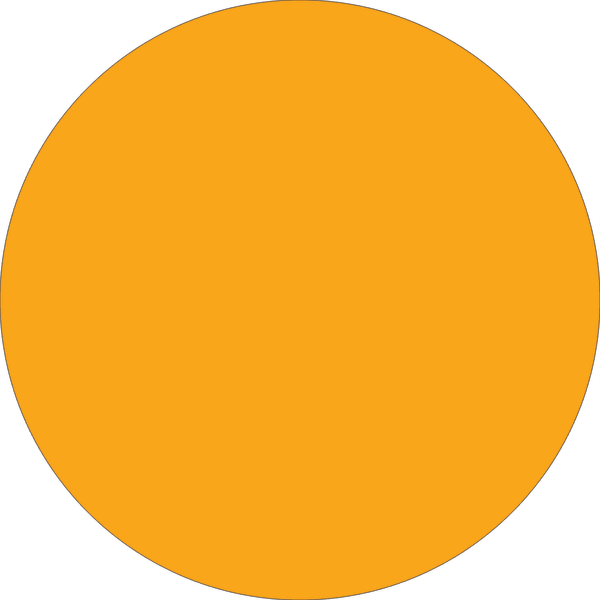 Tape Logic Removable Round Color Inventory Labels, DL610H, 3/4in, Fluorescent Orange, Pack Of 500