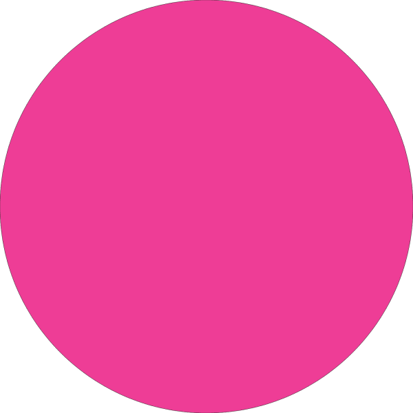 Tape Logic Removable Round Color Inventory Labels, DL613K, 2in, Fluorescent Pink, Pack Of 500