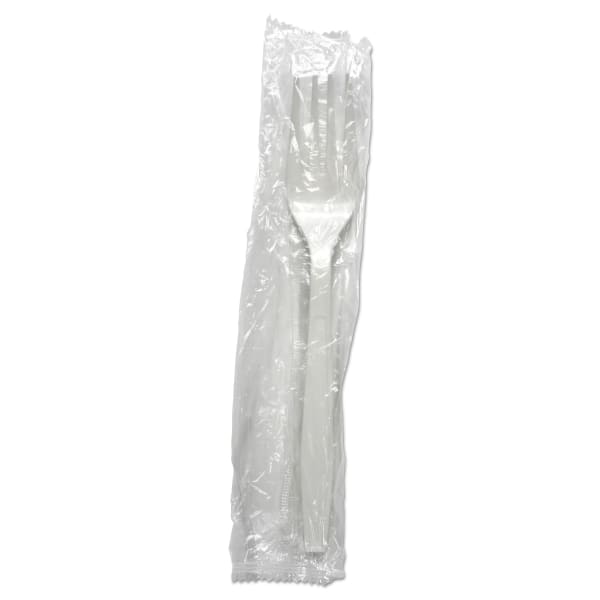 Boardwalk Heavyweight Wrapped Polypropylene Forks, White, Case Of 1,000 Forks