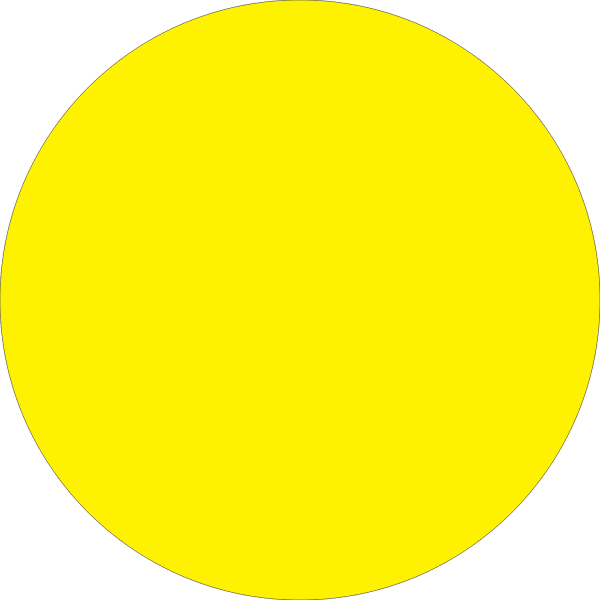 Tape Logic Removable Round Color Inventory Labels, DL612L, 1 1/2in, Fluorescent Bright Yellow, Pack Of 500