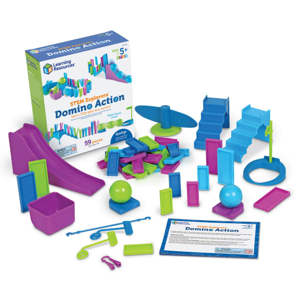 Learning Resources STEM Explorers Domino Action, 59 Pieces