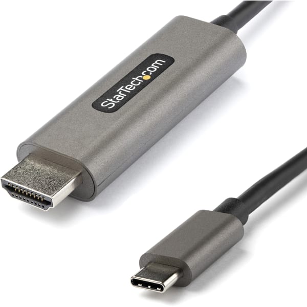 StarTech.com 6ft (2m) USB C to HDMI Cable 4K 60Hz with HDR10, Ultra HD USB Type-C to HDMI 2.0b Video Adapter Cable, DP 1.4 Alt Mode HBR3 - 6.6ft/2m USB C (DisplayPort 1.4 Alt Mode HBR3) to HDMI 2.0b video adapter cable
