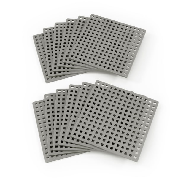 Plus-Plus Building Blocks Baseplates, Classroom Pack, Gray, Set Of 12