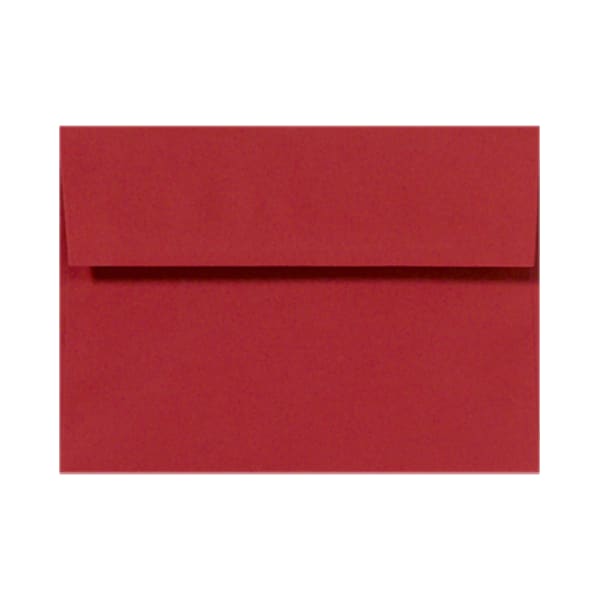 LUX Invitation Envelopes, #4 Bar (A1), Peel & Press Closure, Ruby Red, Pack Of 1,000