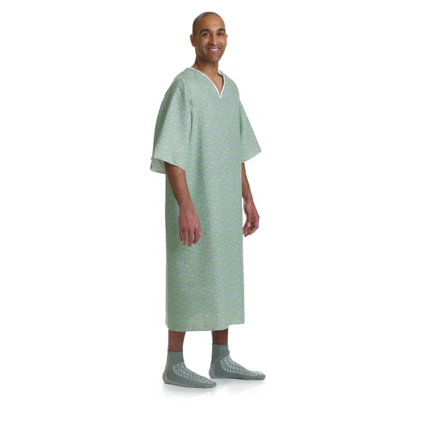 Medline Healing Colors Patient Gowns, 66in, Charisma, Pack Of 12