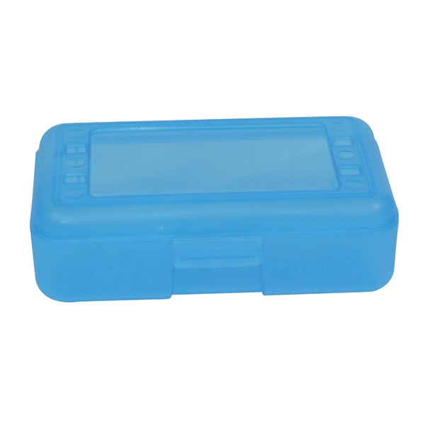 Romanoff Products Pencil Boxes, 8 1/2inH x 5 1/2inW x 2 1/2inD, Blueberry, Pack Of 12