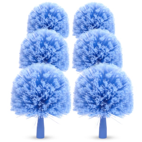 Gritt Commercial Cobweb Duster Brush, 6-11/16in, Blue, Pack Of 6 Brushes