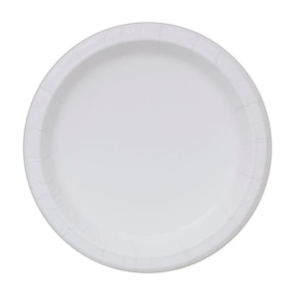 Aspen Ultra Coated Paper Plates, 8-1/2in, White, Case Of 250 Plates
