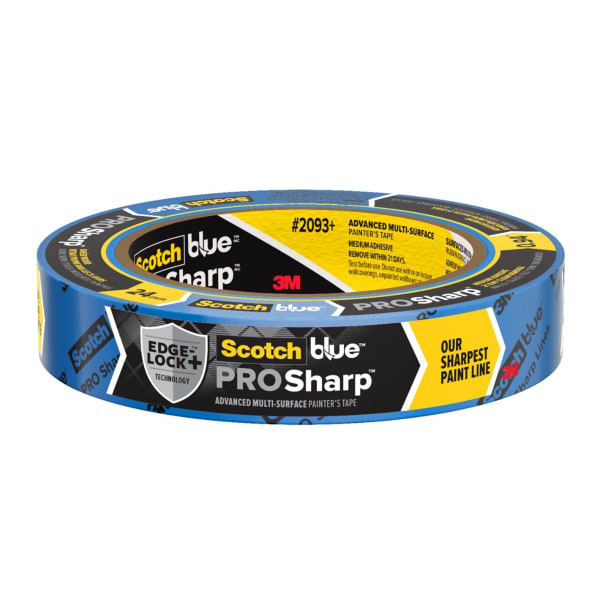 ScotchBlue Sharp Lines Multi-Surface Painters Tape, 1 Tape Roll, 1 in x 60 yd, 3in Core, Paint Tape Protects Surfaces and Removes Easily, Multi-Surface Painting Tape for Indoor and Outdoor Use, Blue