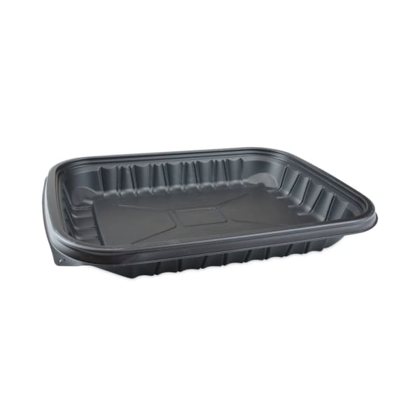 Pactiv Evergreen EarthChoice Entree2Go Takeout Containers, 48 Oz, Black, Carton Of 200 Containers